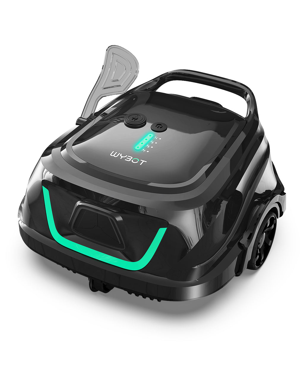 WYBOT A1max Kabelloser Poolroboter, Poolroboter Akku 130 Min Laufzeit, Doppelsiebe, Reinigt Flache Aufstellpools Bis 110 M², Ideal für Poolroboter für Aufstellpool,Waldgrün