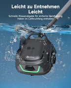 WYBOT A1max Kabelloser Poolroboter, Poolroboter Akku 130 Min Laufzeit, Doppelsiebe, Reinigt Flache Aufstellpools Bis 110 M², Ideal für Poolroboter für Aufstellpool,Waldgrün