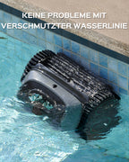 WYBOT C1-Plus Poolroboter für Einbau- & Überbaupools, Poolroboter Akku: 160 Min, Laufzeit. 4-in-1 Poolroboter Akku Wand und Boden Reinigung bis 160m², Smart Navigation & App - Graugrün