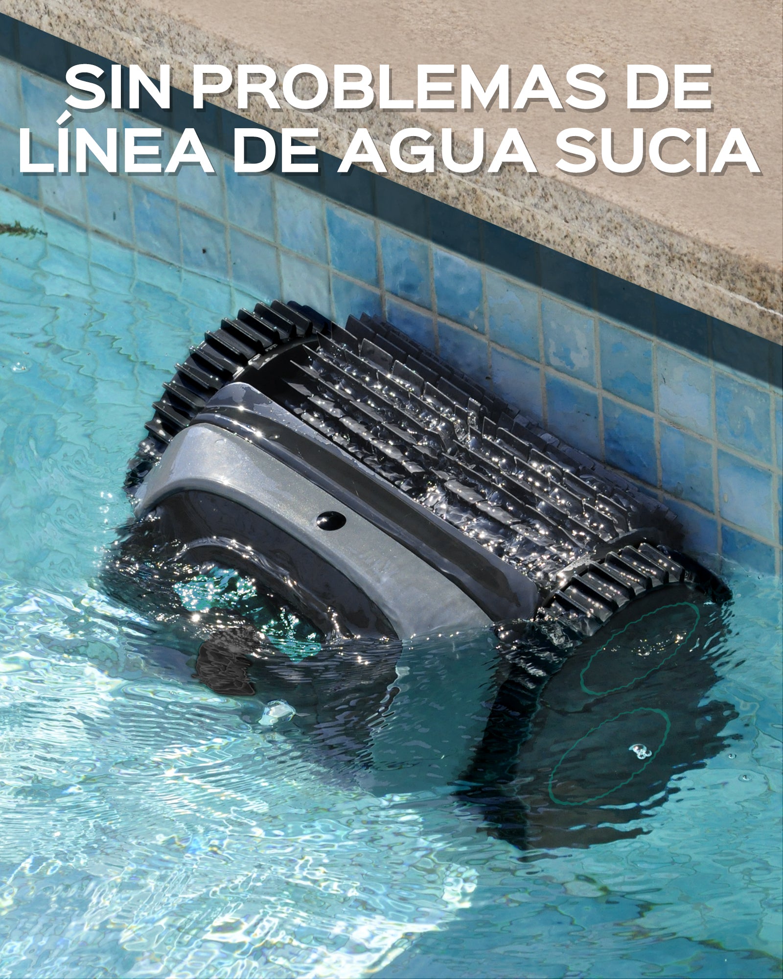 WYBOT C1-Plus Robot Piscina Limpiafondos y Paredes, para Piscinas enterradas y elevadas, 160min autonomía, Limpieza 4-en-1 (160m²), Navegación Inteligente & App, Verde Gris