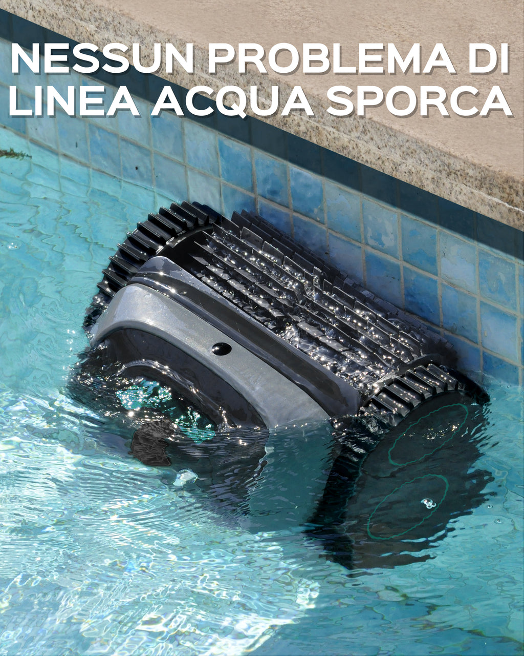 WYBOT C1-Plus Robot Piscina Pareti e Fondo, per Piscine interrate & Fuori Terra, 160min autonomia, Pulizia 4-in-1 (160m²), Navigazione Smart & App, Verde Grigio