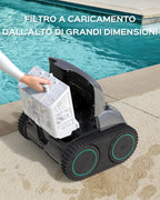 WYBOT C1-Plus Robot Piscina Pareti e Fondo, per Piscine interrate & Fuori Terra, 160min autonomia, Pulizia 4-in-1 (160m²), Navigazione Smart & App, Verde Grigio