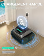 WYBOT C1-Plus Robot Piscine Sans Fil Robot Piscine pour Piscines Enterrées & Hors Sol - Nettoyeur 4-en-1 Paroi & Ligne d'Eau 160min/160m², Navigation Intelligente, App-Vert olive clair