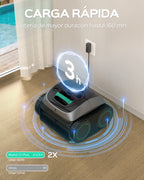 WYBOT C1-Plus Robot Piscina Limpiafondos y Paredes, para Piscinas enterradas y elevadas, 160min autonomía, Limpieza 4-en-1 (160m²), Navegación Inteligente & App, Verde Gris