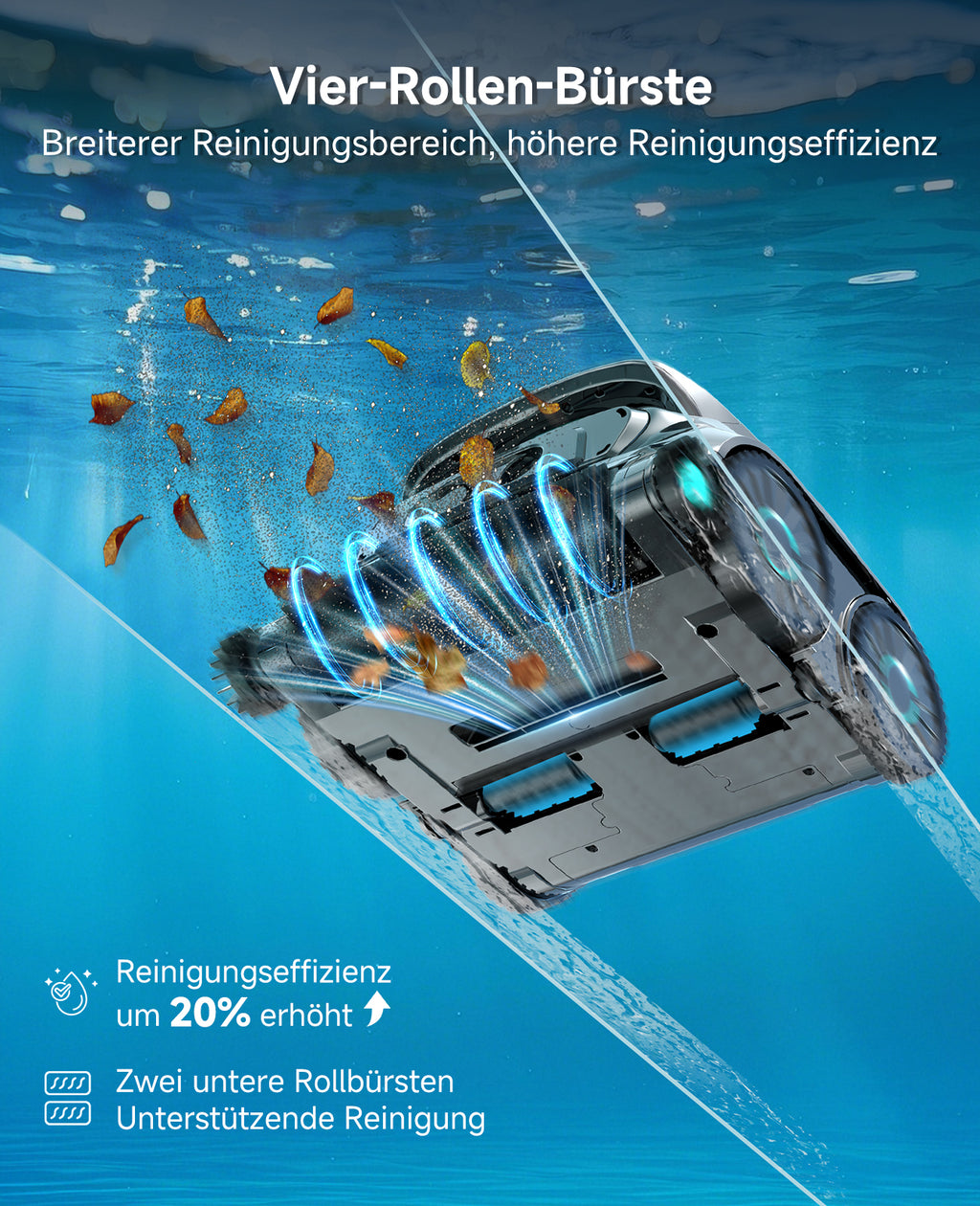 WYBOT OS600 Poolroboter Akku Für Wand Und Boden, Kabelloser Poolroboter Mit 120 Min Laufzeit, Intelligente Navigation, Auto-Park Für Inground- Und Aufstellpools,Graugrün