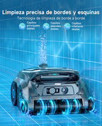 WYBOT OS600 Robot Piscina Limpiafondos, Inalámbrico, 120 Min Autonomía, Limpia Fondo Y Paredes, Navegación Inteligente, Para Piscinas Enterradas Y Sobre Suelo,Gris Verdoso