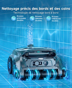 WYBOT OS600 Robot Piscine Sans Fil, Nettoyage Fond Et Parois, Autonomie 120 Min, Navigation Intelligente, Stationnement Automatique, Pour Piscines Enterrées Et Hors-Sol, Vert-Gris