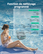 WYBOT A1max Robot Piscine sans Fil pour Piscines Hors-Sol, Aspirateur Automatique, Robot Piscine 130 Min Autonomie, Double Filtration, LED, Charge 2h, 4 Modes,Vert Sauge