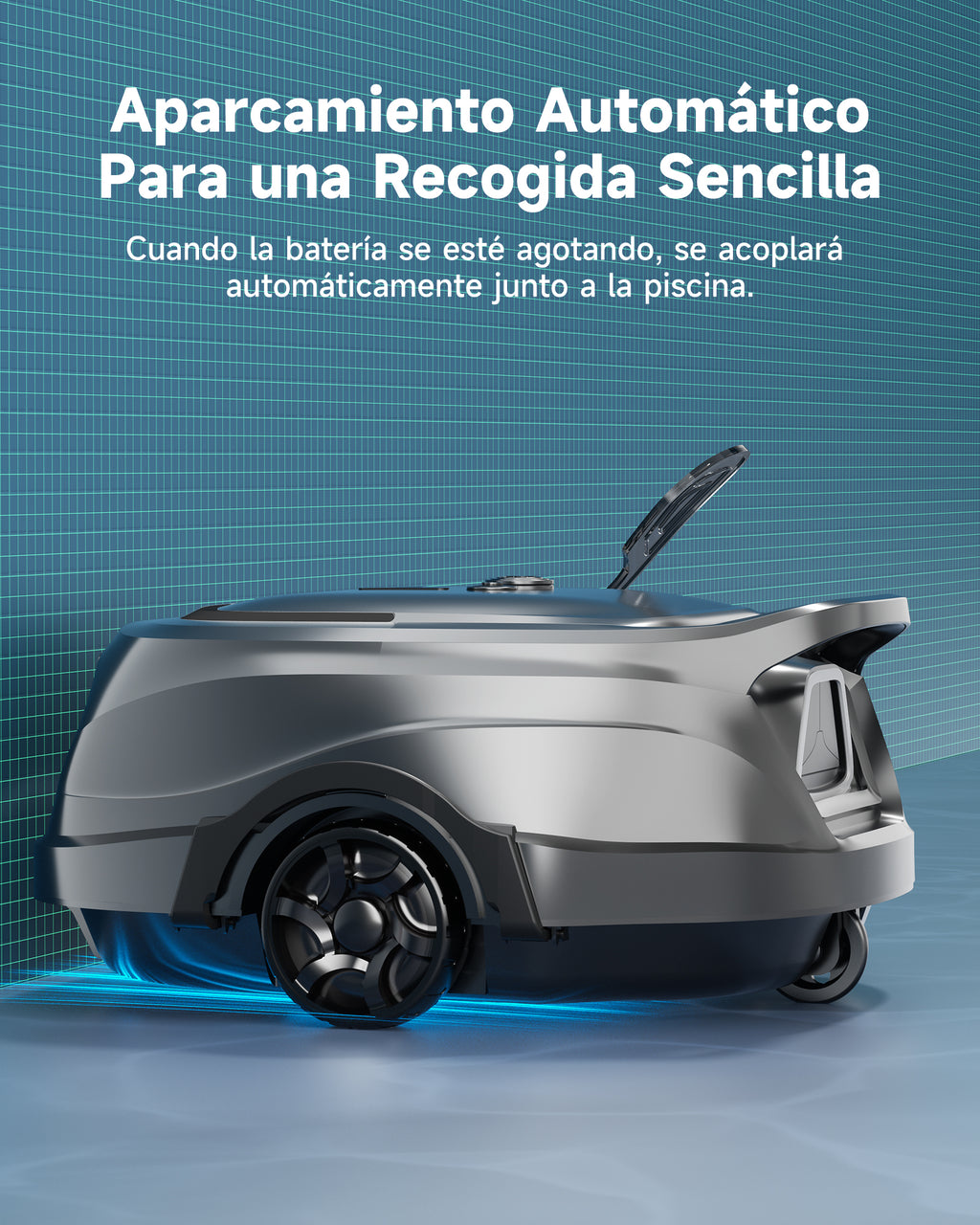 WYBOT A1max Robot Piscina Inteligente, Doble Filtración, Autonomía 130 Min, Limpiafondos Piscina Potente Inalámbrico para sobre Suelo Y Planas, Elimina Residuos, Auto-Estacionamiento,Verde Salvia
