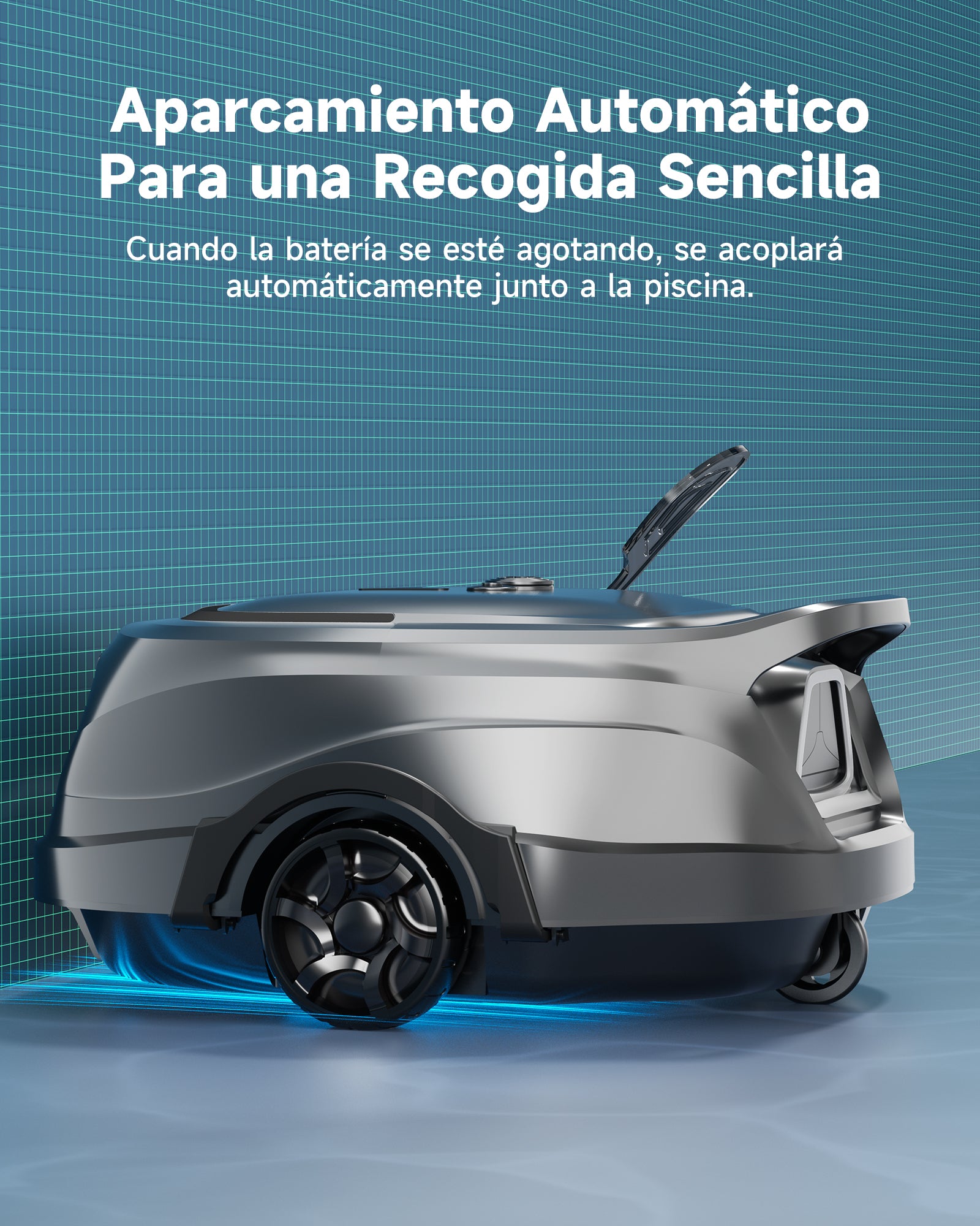 WYBOT A1max Robot Piscina Inteligente, Doble Filtración, Autonomía 130 Min, Limpiafondos Piscina Potente Inalámbrico para sobre Suelo Y Planas, Elimina Residuos, Auto-Estacionamiento,Verde Salvia
