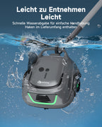 WYBOT A1max Kabelloser Poolroboter, Poolroboter Akku 130 Min Laufzeit, Doppelsiebe, Reinigt Flache Aufstellpools Bis 110 M², Ideal für Poolroboter für Aufstellpool,Salbeigrün