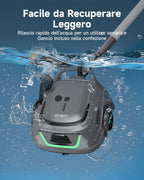WYBOT A1max Robot Piscina Inalámbrico, Autonomía 130 Min, Doble Tamiz, Limpia Piscinas Sobre Suelo Planas Hasta 110 M², Limpiafondos Piscina Automático,Verde Salvia
