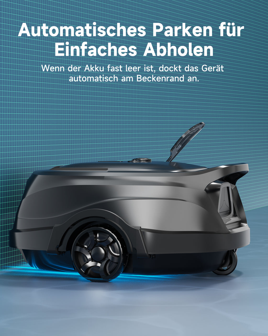 WYBOT A1p Poolroboter Akku mit Doppelfilter, 120 Min Laufzeit, Starker Kabelloser Poolroboter für Aufstellpool & Flache Pools, Entfernt Schmutz, Auto-Park，Olivgrün
