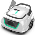 WYBOT A1max Robot Piscina Inalámbrico, Autonomía 130 Min, Doble Tamiz, Limpia Piscinas Sobre Suelo Planas Hasta 110 M², Limpiafondos Piscina Automático,Verde Bianco Latte