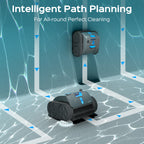 WYBOT OS7010 Max Robot Limpiafondos Piscina Automatico con App, 210 Minutos Aspirador Piscinas Fondos, Robot Piscina Limpiafondos y Paredes con Motor de 65 W, Ciclo de Limpieza, 200㎡(Gris oscuro)