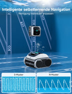 WYBOT Poolroboter C1-P: 4-in-1 kabelloser Poolsauger (poolroboter akku Wand und Boden) mit starker Saugkraft, 5 Modi, Navigation&App, für Pools bis 155m² – Frostnachtgrün