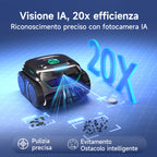 WYBOT C2 Vision Plus Robot Piscina Senza Fili con Telecamera IA, Robot Batteria pareti e Fondo: Potente aspirazione, Doppio Filtro, 8 modalità, per Piscine interrate 210 m² – Verde Mezzanotte