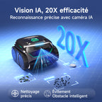 WYBOT C2 Vision Plus Robot de Piscine sans Fil avec caméra IA, Robot Batterie parois et Fond : Aspiration puissante, Double Filtre, 8 Modes, pour piscines enterrées 210 m² – Vert Minuit
