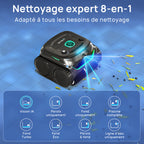 WYBOT C2 Vision Plus Robot de Piscine sans Fil avec caméra IA, Robot Batterie parois et Fond : Aspiration puissante, Double Filtre, 8 Modes, pour piscines enterrées 210 m² – Vert Minuit