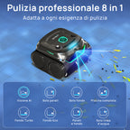 WYBOT C2 Vision Plus Robot Piscina Senza Fili con Telecamera IA, Robot Batteria pareti e Fondo: Potente aspirazione, Doppio Filtro, 8 modalità, per Piscine interrate 210 m² – Verde Mezzanotte