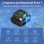 WYBOT C2 Vision Plus Robot de Piscina sin Cable con cámara IA, Robot batería Paredes y Fondo: Potente succión, Doble Filtro, 8 Modos, para Piscinas enterradas 210 m² – Verde Medianoche