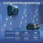 WYBOT C2 Vision PLUS AI Kamera Kabelloser poolroboter, poolroboter akku wand und bode: starke Saugkraft, Doppelfilter, 8 Reinigungsmodi, für unterirdische Pools 210 m² – Mitternachtsgrün