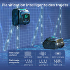 WYBOT C2 Vision Plus Robot de Piscine sans Fil avec caméra IA, Robot Batterie parois et Fond : Aspiration puissante, Double Filtre, 8 Modes, pour piscines enterrées 210 m² – Vert Minuit