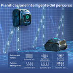 WYBOT C2 Vision Plus Robot Piscina Senza Fili con Telecamera IA, Robot Batteria pareti e Fondo: Potente aspirazione, Doppio Filtro, 8 modalità, per Piscine interrate 210 m² – Verde Mezzanotte