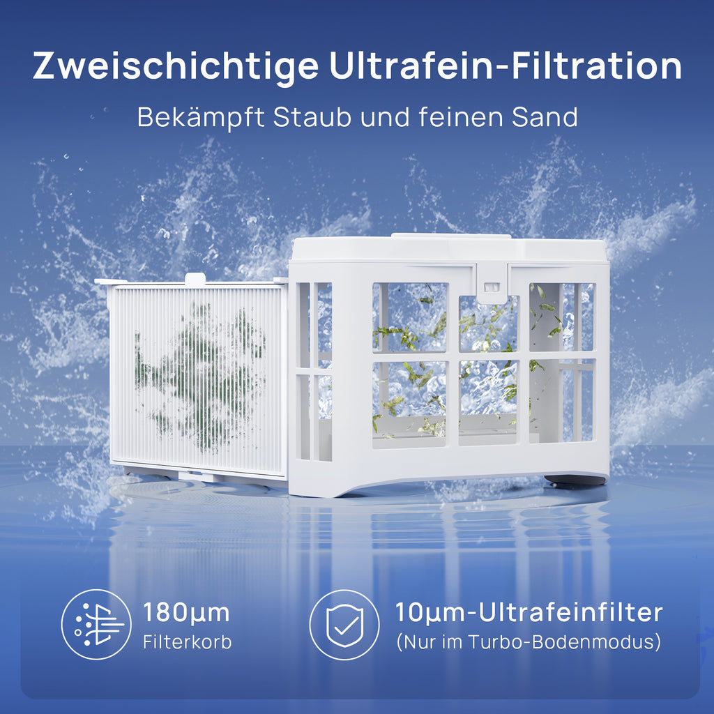 WYBOT C2 Vision PLUS AI Kamera Kabelloser poolroboter, poolroboter akku wand und bode: starke Saugkraft, Doppelfilter, 8 Reinigungsmodi, für unterirdische Pools 210 m² – Mitternachtsgrün