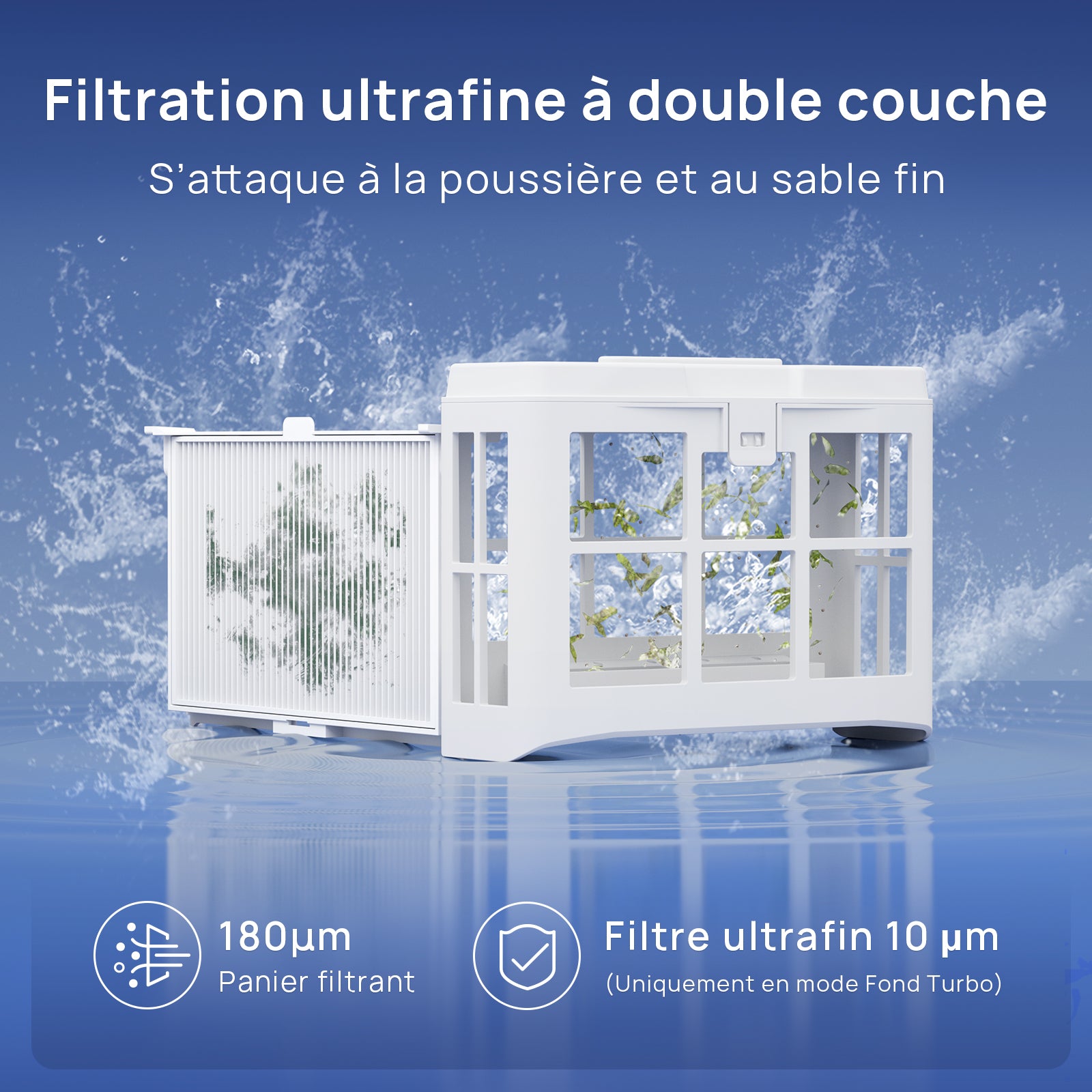 WYBOT C2 Vision Plus Robot de Piscine sans Fil avec caméra IA, Robot Batterie parois et Fond : Aspiration puissante, Double Filtre, 8 Modes, pour piscines enterrées 210 m² – Vert Minuit