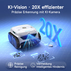 WYBOT C2 Vision Plus AI Kamera Kabelloser poolroboter, poolroboter akku Wand und Bode: Starke Saugkraft, Doppelfilter, 8 Reinigungsmodi, für unterirdische Pools 210 m² – Frostfedergrün