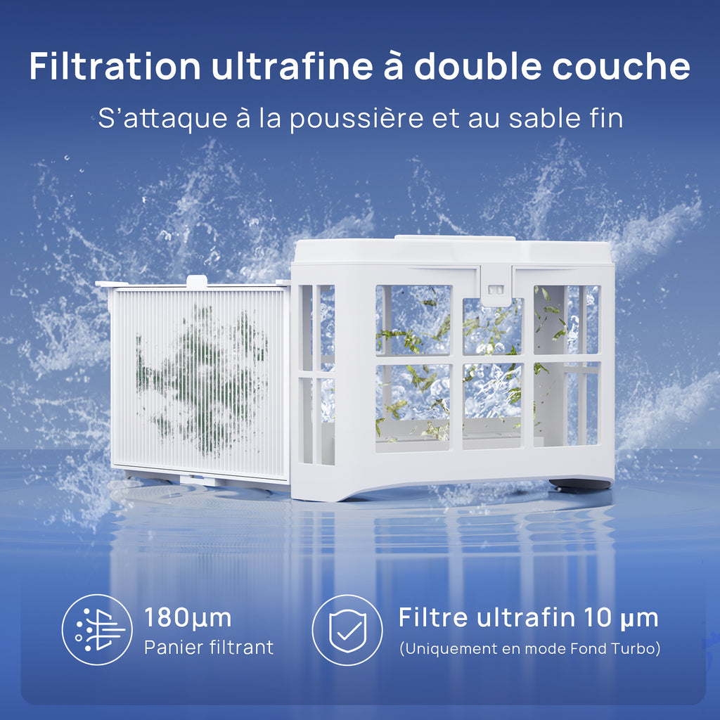 WYBOT C2 Vision Plus Robot de Piscine sans Fil avec caméra IA, Robot Batterie parois et Fond : Aspiration puissante, Double Filtre, 8 Modes, pour piscines enterrées 210 m² – Vert Plume de Givre