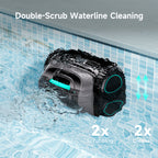 WYBOT C1 Robotic Pool Vacuum for Inground Pools, 4-in-1 Above Ground Cordless Pool Cleaner Lasts 160 Mins Runtime, Smart Navigation, Support App Control, Tech Grey