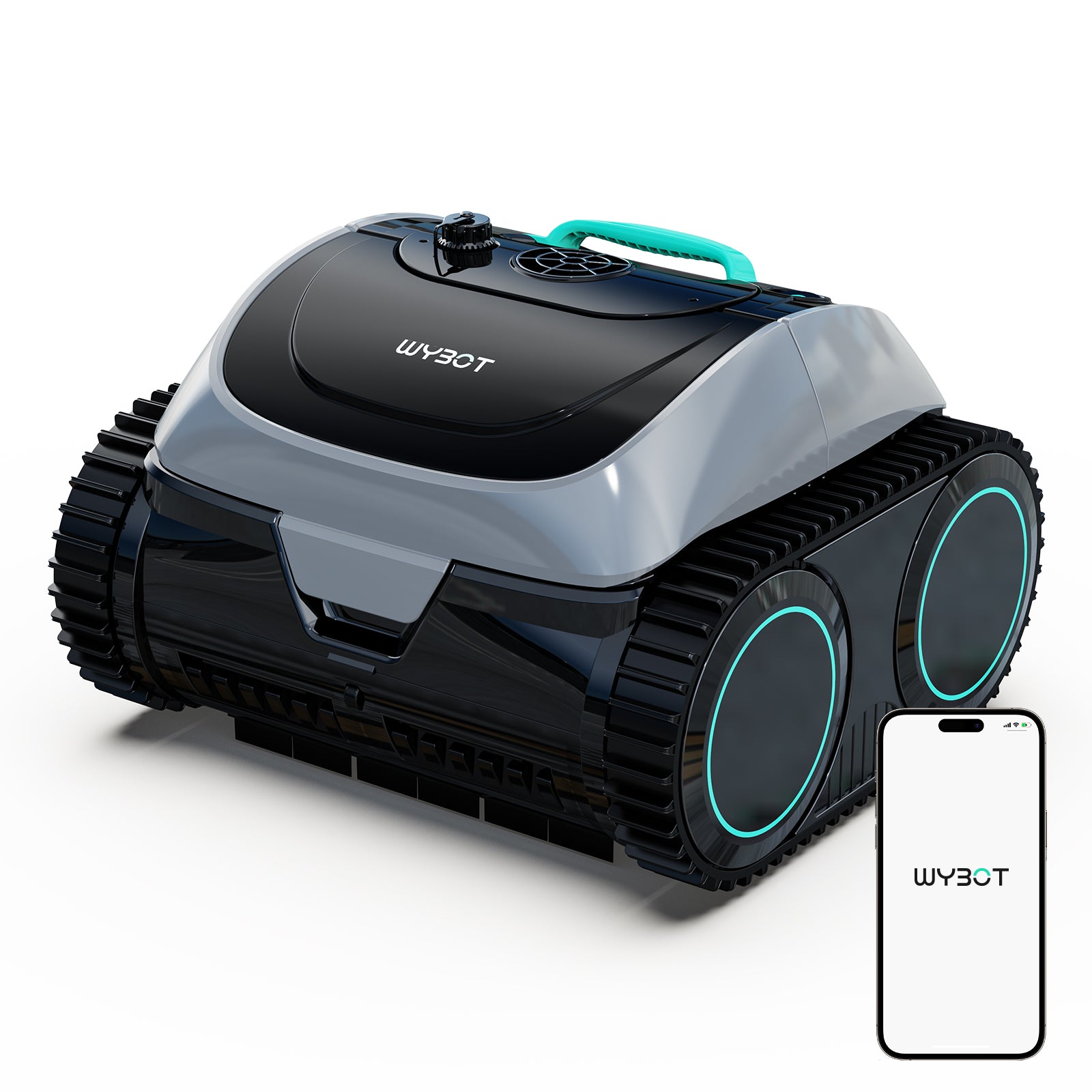 (2026 Upgrade) WYBOT C1 PLUS Cordless Robotic Pool Cleaner, 4-in-1 Pool Vacuum for Inground Pools & Above Ground Pool Up to 150 Mins Runtime, 1.2X Power Suction with Smart Navigation & APP Control, Lake Green